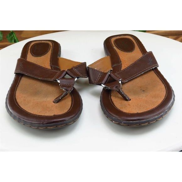Born concept Sz 6 M Brown Flip Flop Synthetic Women Sandals - Picture 2 of 7
